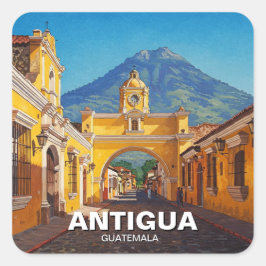Adesivo Quadrado Viagem de Antígua Guatemala