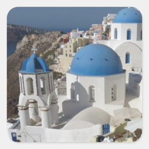 Adesivo Quadrado Viagem de Grécia do Mykonos