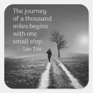 Adesivo Quadrado Viagem de mil milhões