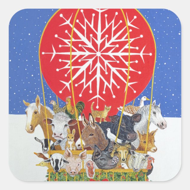 Adesivo Quadrado Viagem de Natal (Frente)