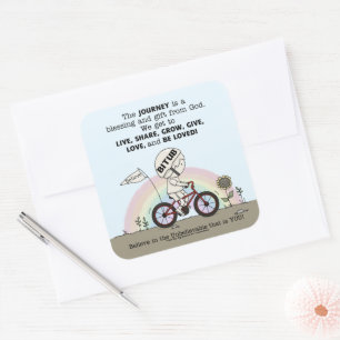 Adesivo Quadrado Viagem é um presente