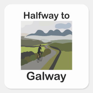 Adesivo Quadrado Viagem pela Estrada até Galway