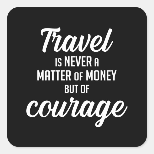 Adesivo Quadrado Viagem Viajando com as Cotações de Oferta de Ofert (Frente)