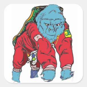 Adesivo Quadrado Viajante intrépido