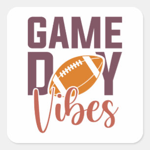 Adesivo Quadrado Vibes do Dia do Jogo