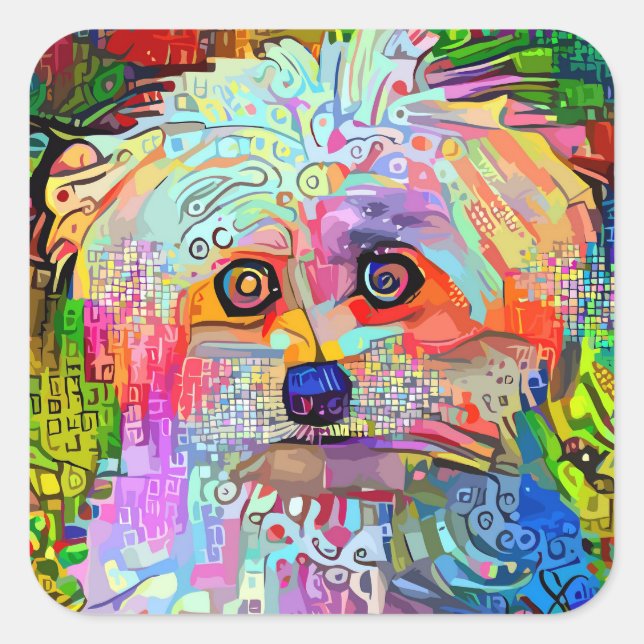 Adesivo Quadrado Vibes em Paw-sitive (Frente)