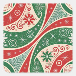 Adesivo Quadrado Vibrações de Natal