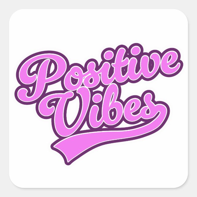 Adesivo Quadrado Vibrações Positivas (Frente)