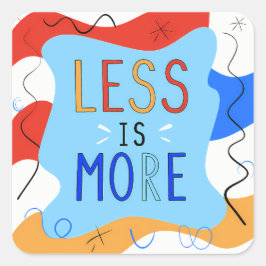 Adesivo Quadrado Vibrant "Less Is More" Abstract Graphic
