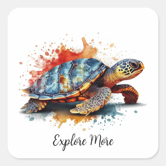 Adesivo Quadrado Vibrant Voyager, custom (Frente)