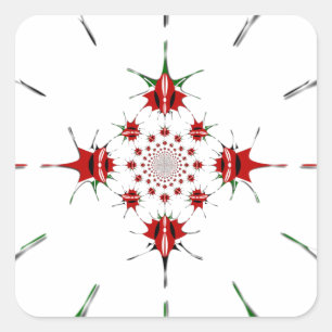 Adesivo Quadrado Vibrante República do Quênia Sinalizador protetor 