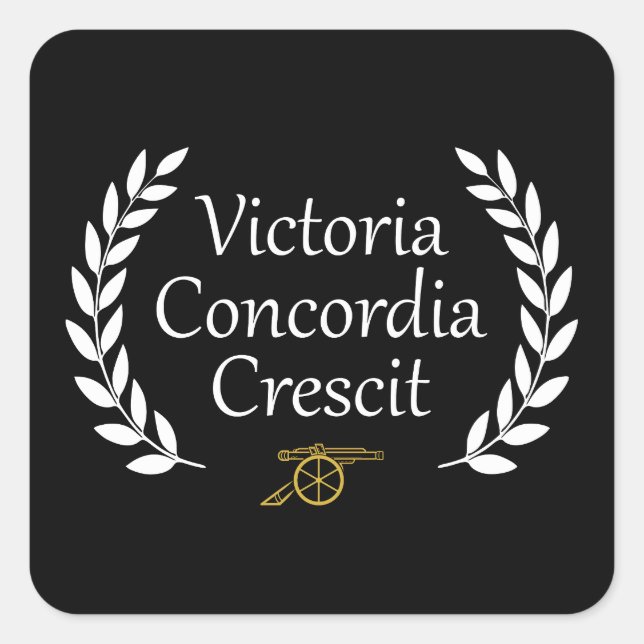 Adesivo Quadrado Victoria Concordia Crescit Arsenal (Frente)