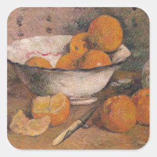 Adesivo Quadrado Vida com laranjas, 1881 de Paul Gauguin   ainda