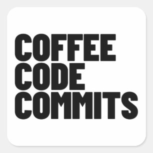 Adesivo Quadrado Vida de Engenheiro de Software - Café Código Commi