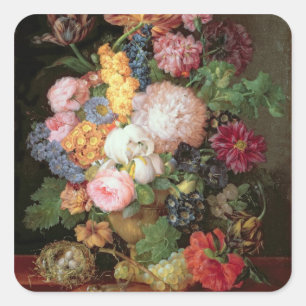 Adesivo Quadrado Vida de T30763 A ainda das flores e da fruta