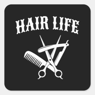 Adesivo Quadrado Vida do cabelo - Cabeleireiro