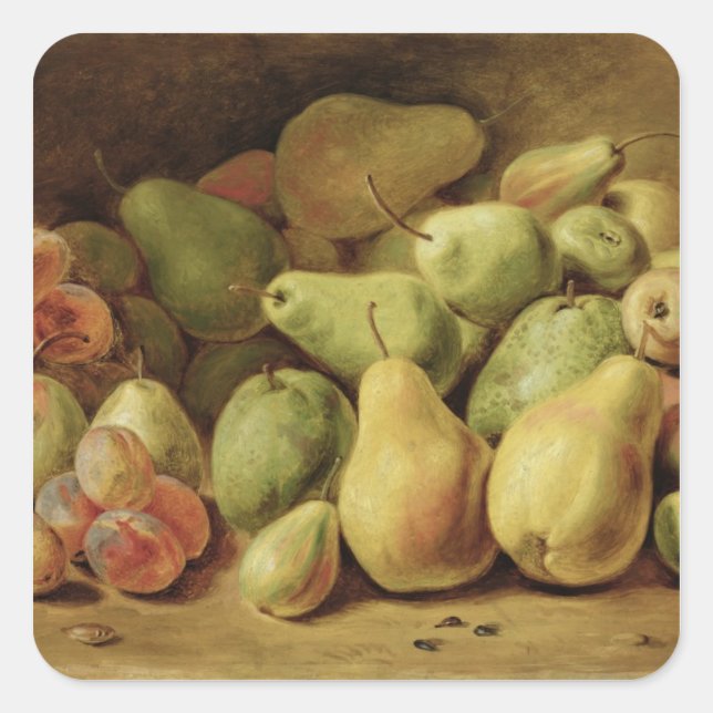 Adesivo Quadrado Vida fruta estática (Frente)