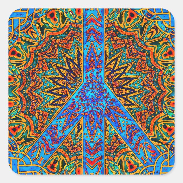 Adesivo Quadrado Vida pacífica (Frente)