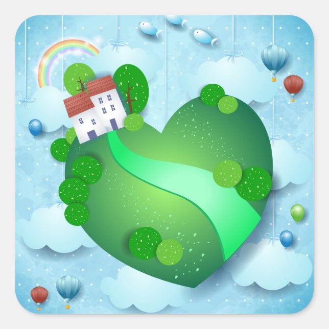 Adesivo Quadrado Vida Verde (Frente)