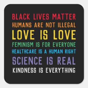 Adesivo Quadrado Vidas Negras - Vidas Importantes