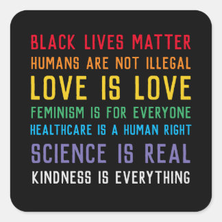 Adesivo Quadrado Vidas Negras - Vidas Importantes