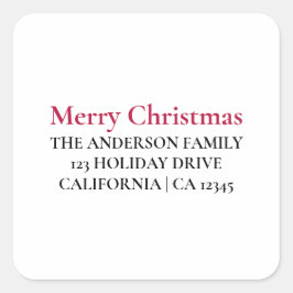 Adesivo Quadrado Vídeo de devolução de Natal personalizado