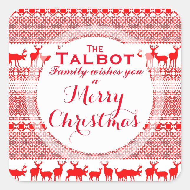 ADESIVO QUADRADO VÍDEO DE NATAL DE MERCADORIAS (Frente)