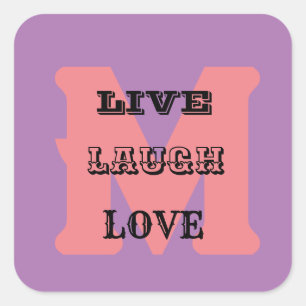 ADESIVO QUADRADO VÍDEO VAZIO MODERNO MODERNO MONOGRAMA DE ROUPAS