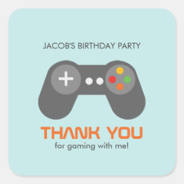 Adesivo Quadrado Videos games Aniversário