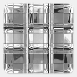 Adesivo Quadrado Vidraças de vidro de Cinza