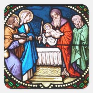 Adesivo Quadrado Vidro congelado Vinheta de Natal do Cristo Jesus