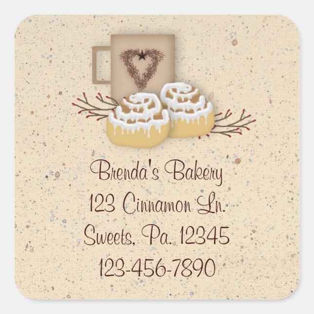 Adesivo Quadrado Vidro de Canela (Frente)