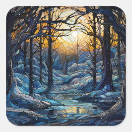 Adesivo Quadrado Vidro De Inverno
