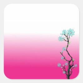 Adesivo Quadrado Vidro Flor 2 Vinheta