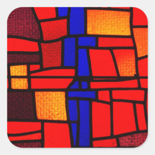Adesivo Quadrado Vidro-mosaico manchado