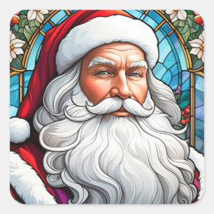 Adesivo Quadrado Vidro Santa Claus Obtido #2