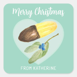 Adesivo Quadrado Viennese Fingers Biscuit Christmas Square Sticker