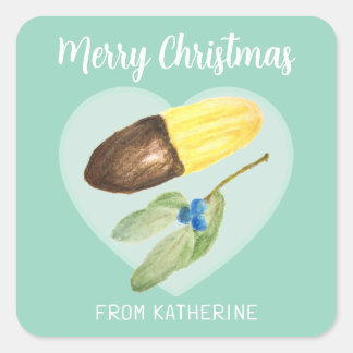 Adesivo Quadrado Viennese Fingers Biscuit Christmas Square Sticker