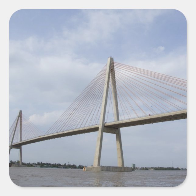 Adesivo Quadrado Vietnã, Ho Chi Minh City aka Saigon). Delta (Frente)