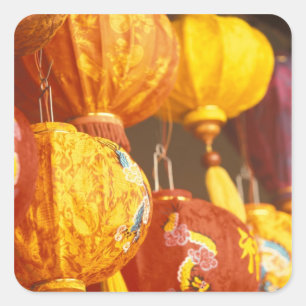 Adesivo Quadrado Vietnã, Hoi An Grandes lanternas, lembranças