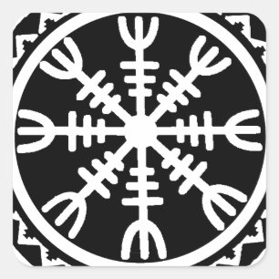 Adesivo Quadrado Viking Helm of Awe