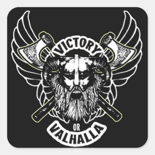 Adesivo Quadrado Viking - Victory ou Valhalla Stickers