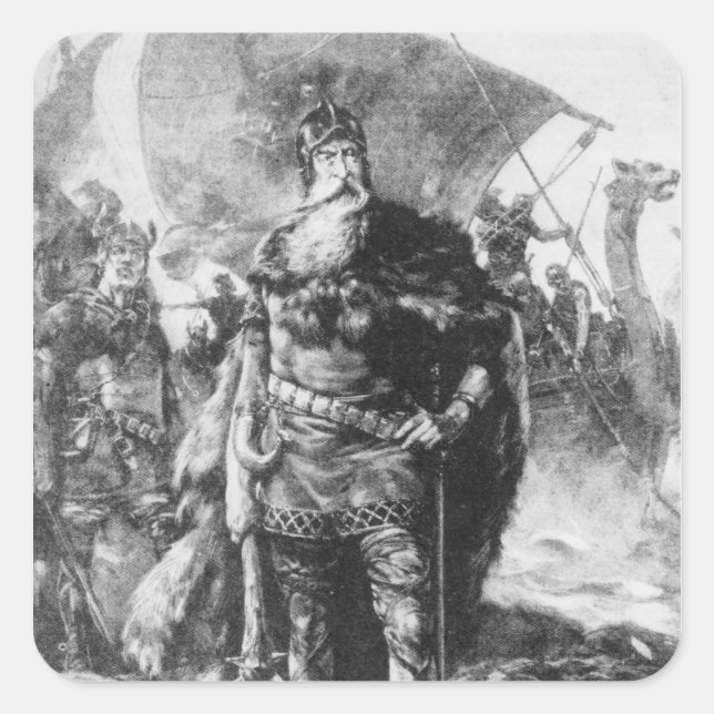 Adesivo Quadrado Viking Warrior (Frente)