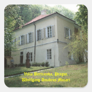Adesivo Quadrado Villa Bertramka-Mozart-Praga