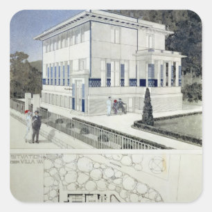 Adesivo Quadrado Villa Wagner, Viena