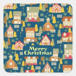 Adesivo Quadrado Village Sticker