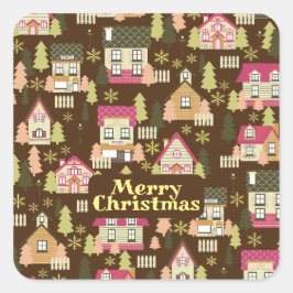 Adesivo Quadrado Village Sticker