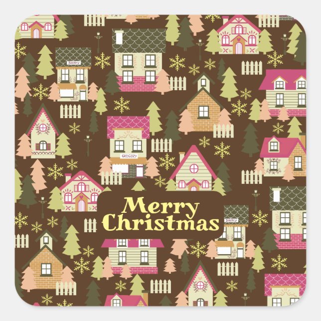 Adesivo Quadrado Village Sticker (Frente)