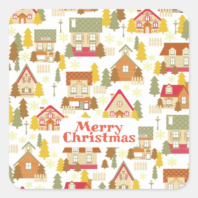 Adesivo Quadrado Village Sticker (Frente)