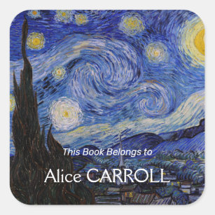 Adesivo Quadrado Vincent Van Gogh - A noite de Starry
